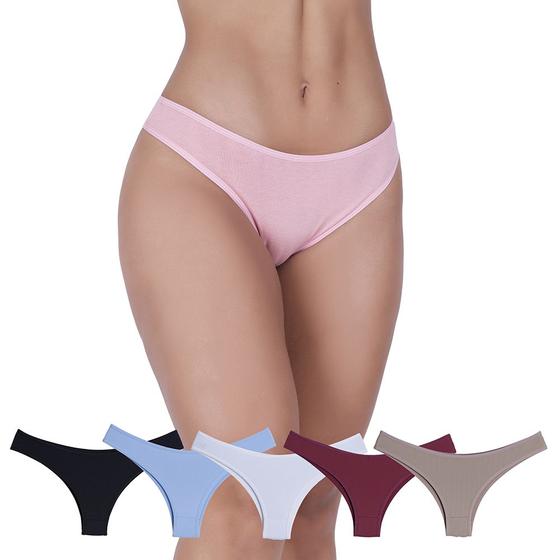 Imagem de Kit 5 Calcinhas Carinho Algodão Concept Essentials
