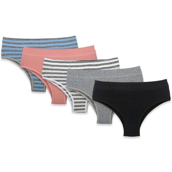 Kit 5 Calcinhas Conforto Algodão Lingerie - Click Mais Bonita Imagem de Kit 5 Calcinhas Conforto Algodão Lingerie