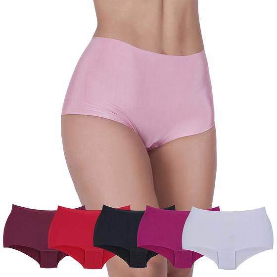 Imagem de Kit 5 Calcinhas Magia Boxer Sem Costura Microfibra Concept Essentials