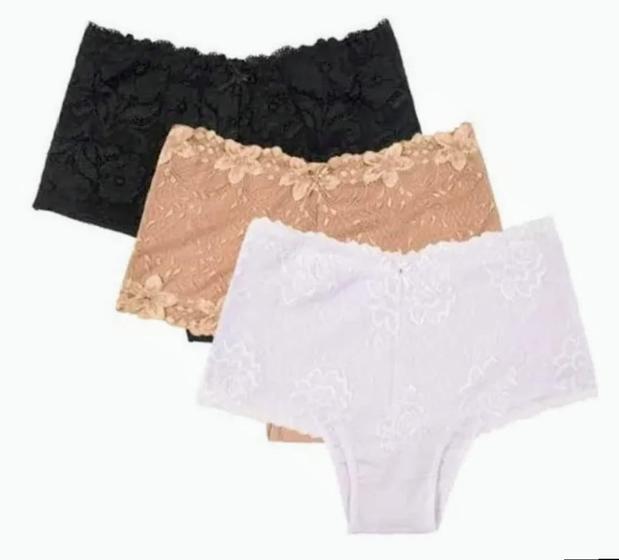 Imagem de Kit 5 calcinhas modeladora algodão cós alto Tam GG