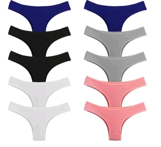 Imagem de Kit 5 calcinhas tanga cotton