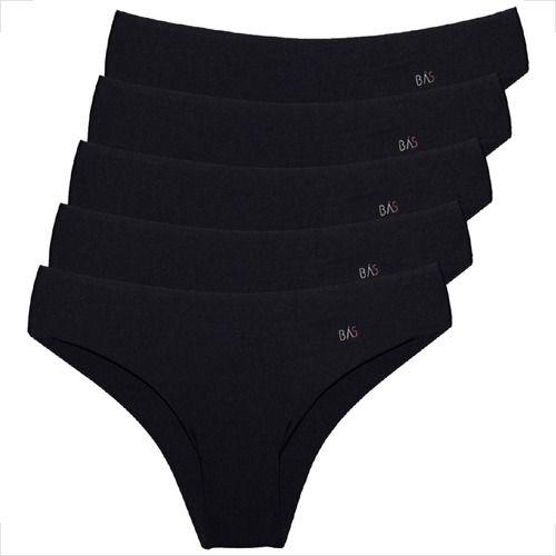 Imagem de Kit 5 Calcinhas Tanga Sem Costura Corte A Laser