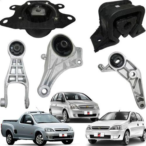 Imagem de Kit 5 Calço Coxim Le Ld Motor Cambio Chevrolet Gm Corsa Frente Montana Meriva 1.0 1.4 1.8 2002 2003 2004 2005 2006 2007 2008 2009 2010 2011 2012