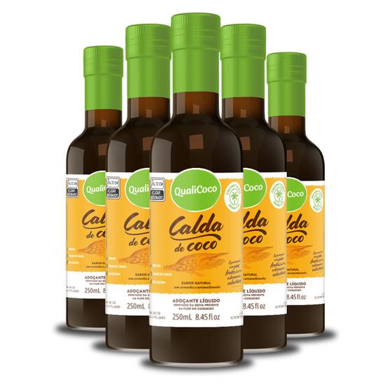 Imagem de Kit 5 Calda de Coco da QualiCoco 250ml
