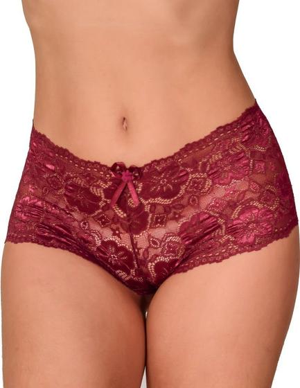 Imagem de Kit 5 Caleçon Feminino Short de Renda Sem Elástico Não Marca na Roupa Lingerie Atacado Revenda