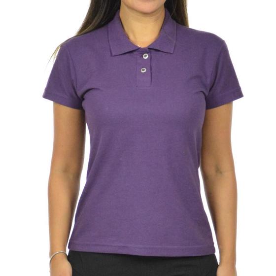 Imagem de Kit 5 Camisas Polo Femininas Camiseta Gola Atacado Piquet