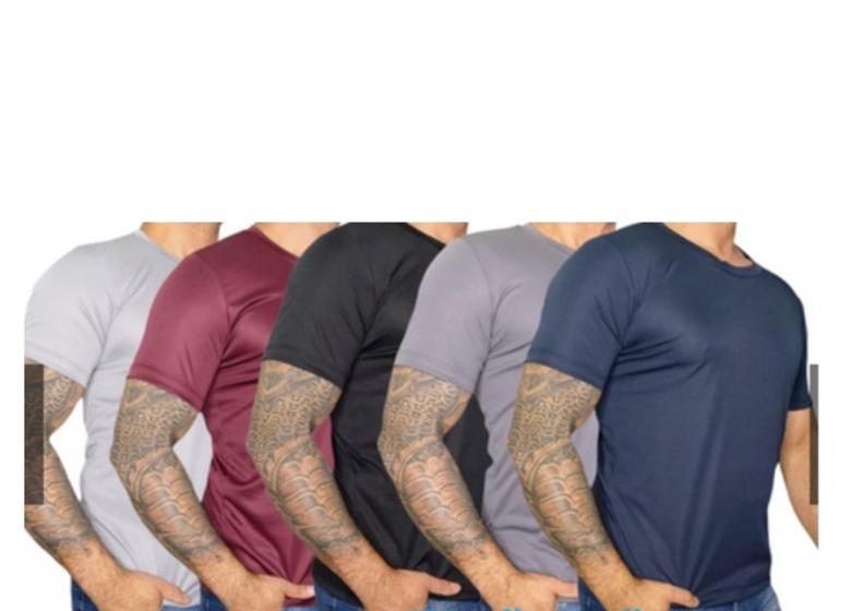 KIT 5 Camiseta LISA Masculina- Dry FIt, Uso casual e esportivo, treino, academia. 5 Menor preço em KIT 5 Camiseta LISA Masculina- Dry FIt, Uso casual e esportivo, treino, academia. 5