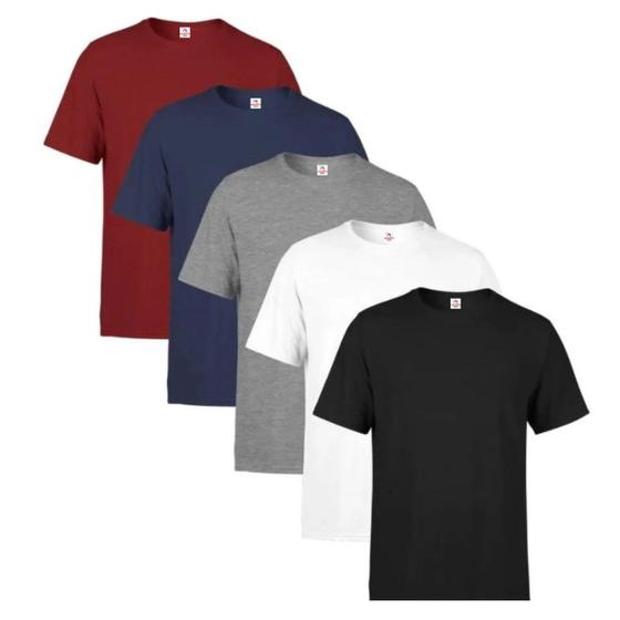 Kit 5 Camisetas Básicas Masculina 100% Poliéster Cores Sortidas Menor preço em Kit 5 Camisetas Básicas Masculina 100% Poliéster Cores Sortidas
