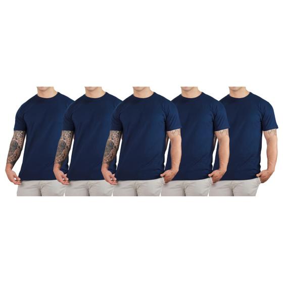 Imagem de Kit 5 Camisetas Básicas Masculina Algodão Premium Slim Fit