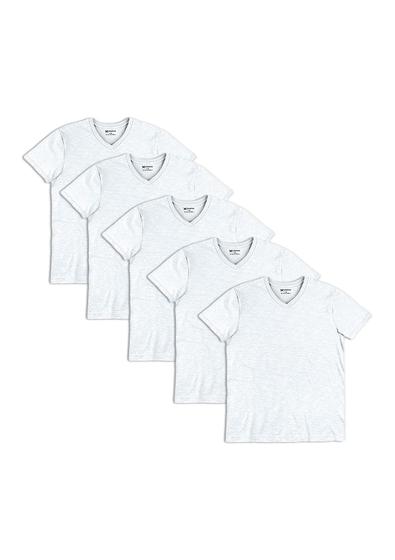 Imagem de Kit 5 Camisetas Básicas Masculina Flamê Com Decote V