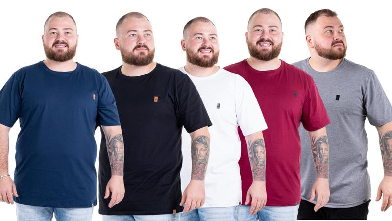 Imagem de Kit 5 Camisetas Camisas Blusas Plus Size G1 G2 G3