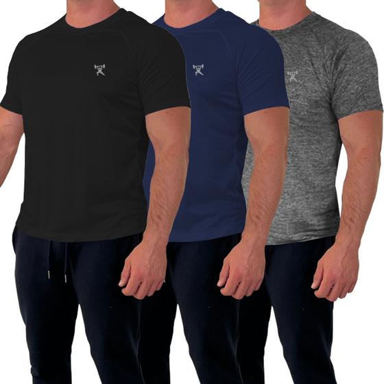 Imagem de Kit 5 Camisetas Masculina Academia Dry Fit Malha Fria Caminhada Esporte