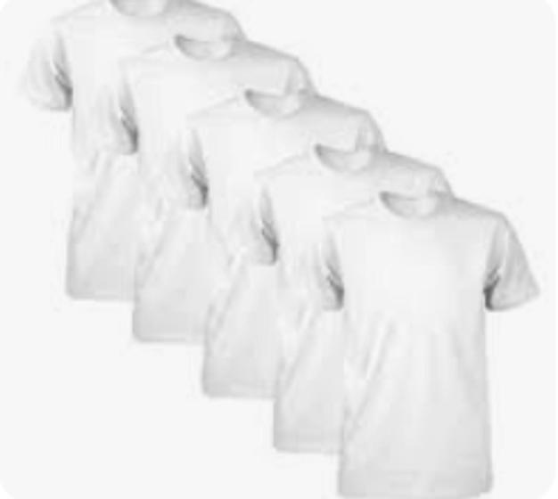 Imagem de Kit 5 Camisetas PLUS SIZE, masculina. Uso casual e esportivo.