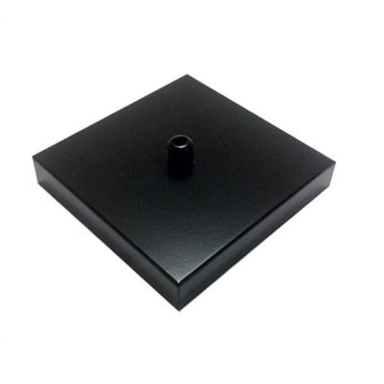 Imagem de Kit/5 Canopla Lustre Pendente Quadrado Md-1005 12x12x2cm Preto