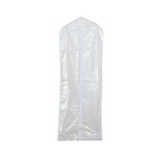 Imagem de Kit 5 Capa Vestido com Zíper 1,05 Para Ternos e Roupas Frente Pvc Cristal transparente e TNT