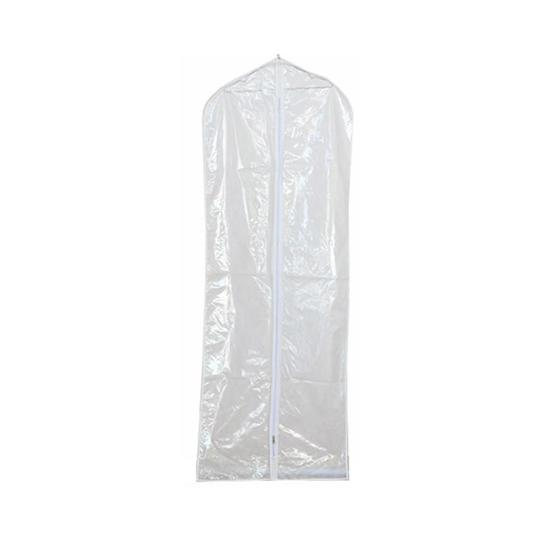 Imagem de Kit 5 Capa Vestido Com Zíper 1,50 Para Ternos E Roupas Frente Pvc Cristal Transparente E Tnt