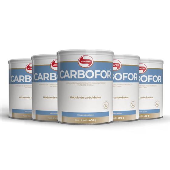 Imagem de Kit 5 Carbofor Vitafor Módulo de Carboidratos 400g