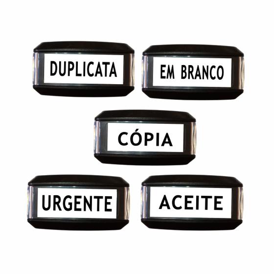 Imagem de Kit 5 Carimbos Automatico com Dizeres Variados