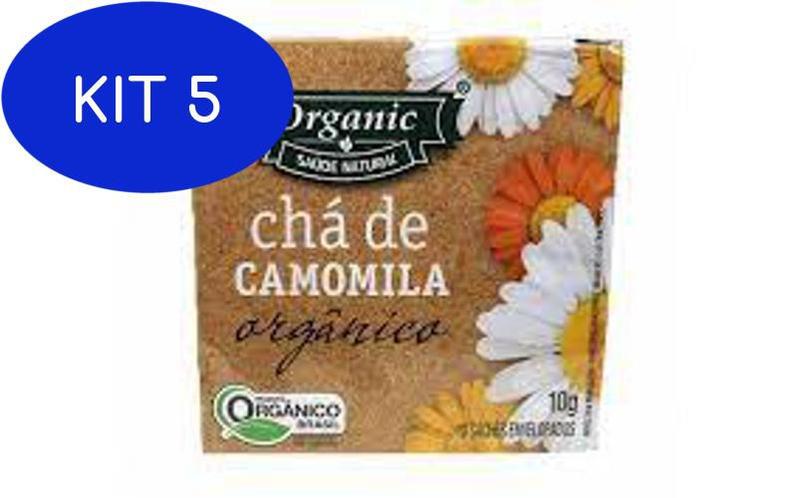 Imagem de Kit 5 Chá Orgânico De Camomila Organic 10 Sachês