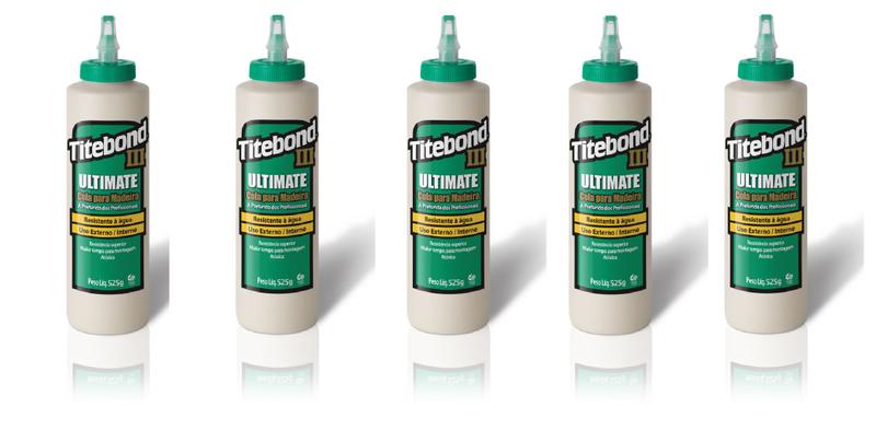 Imagem de Kit 5 cola madeira pro titebond 3 premium wood glue 516g