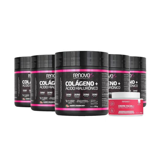 Kit 5 Colágenos Renova Be Verisol Com Ácido Hialurônico Menor preço em Kit 5 Colágenos Renova Be Verisol Com Ácido Hialurônico