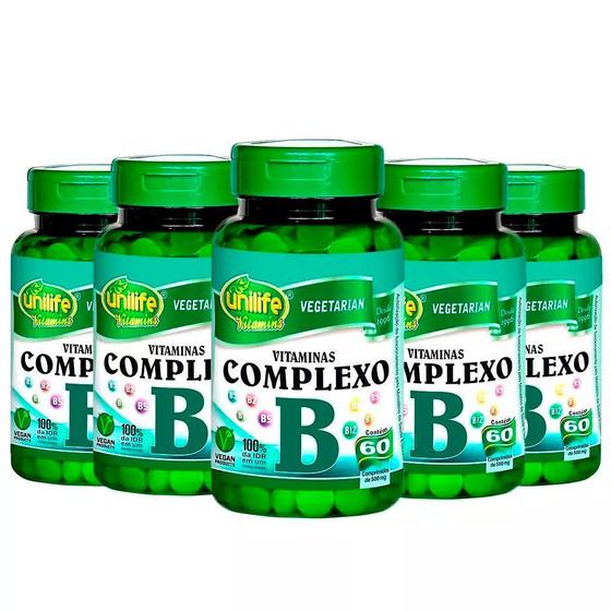 Kit 5 Complexo B - 60 Cápsulas - Unilife - Complexo B - Magazine Luiza