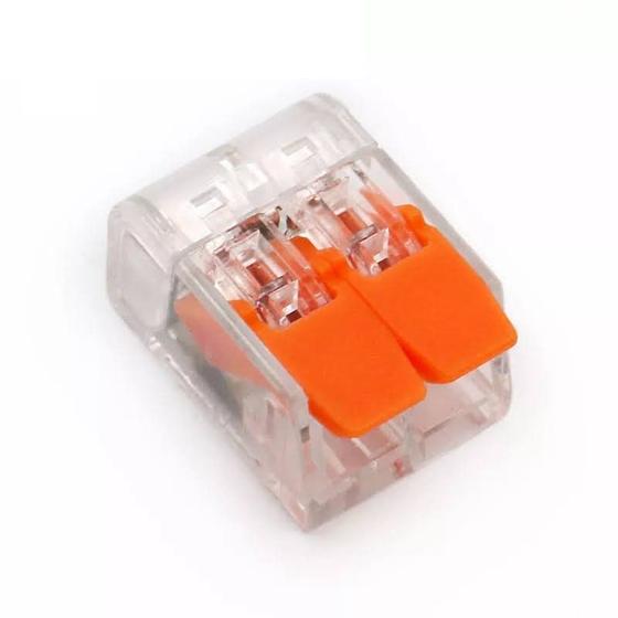 Imagem de Kit 5 Conector Emenda Rápido Compacto 2p para Cabo Fio Iluminação