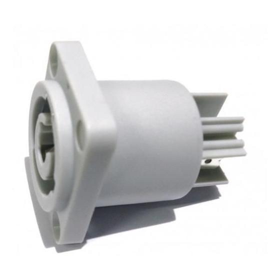 Imagem de Kit 5 Conector Powercon Femea Branco