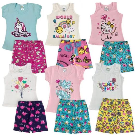 Kit 5 conjuntos feminino verão - Sonho alto Imagem de Kit 5 conjuntos feminino verão