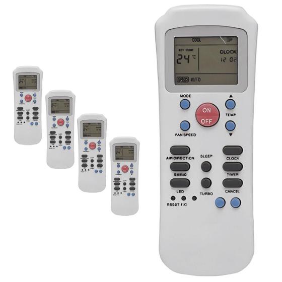 Imagem de Kit 5 Controle Ar Condicionado Compatível Springer Carrier