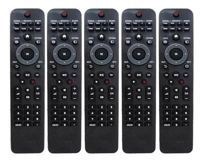 Imagem de Kit 5 Controle Compatível Com Tv Philips 32pfl5605d/78