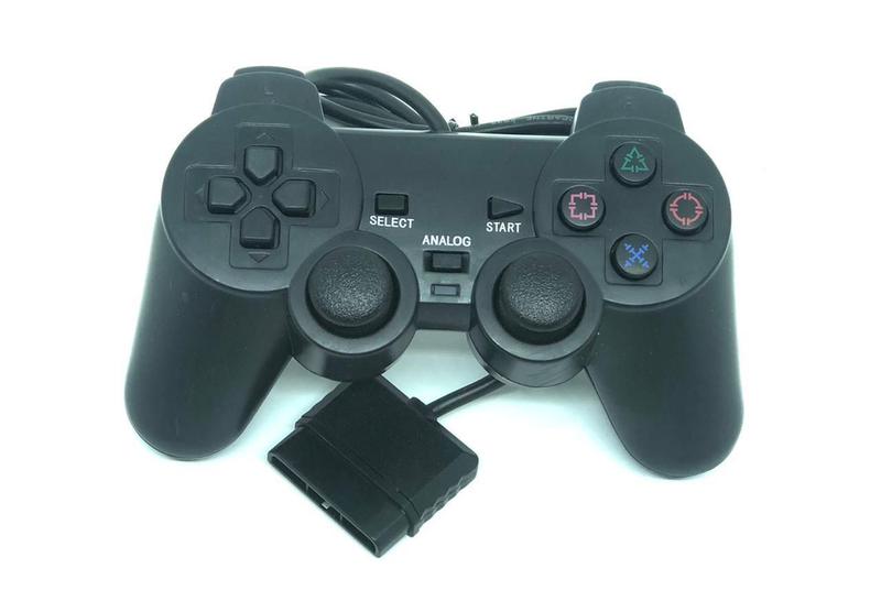 Imagem de Kit 5 Controle Joystick Manete Ps2 Com Fio