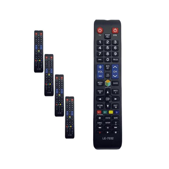 Imagem de Kit 5 Controle Remoto Compatível Samsung Smart Tv 4k Futebol