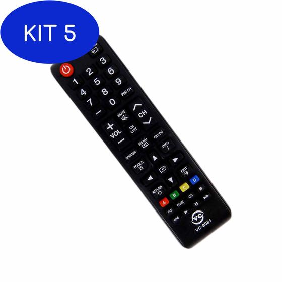 Imagem de Kit 5 Controle Remoto Para TV LED LCD Samsung AA5900605A VC8081