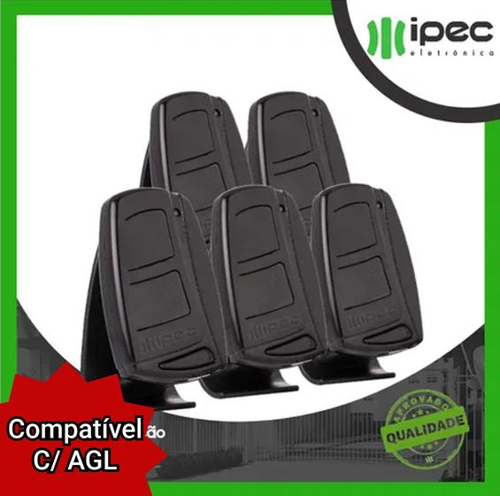 Imagem de Kit 5 Controle Remoto Tx Portão Compatível C/ AGL