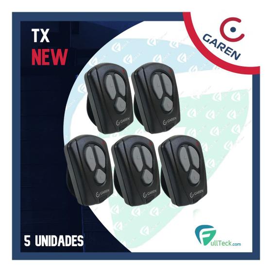 Imagem de Kit 5 Controles Tx New Portão Alarme 433mhz Garen Ppa Rcg