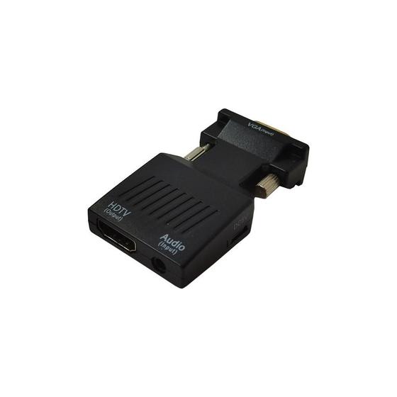 Imagem de Kit 5 Conversor Adaptador Ent Vga Macho Saída Hdmi Fem Au 62