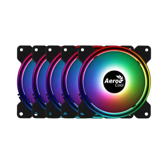 Kit 5 Cooler Fan Saturn Aerocool DRGB Preto 12F Menor preço em Kit 5 Cooler Fan Saturn Aerocool DRGB Preto 12F