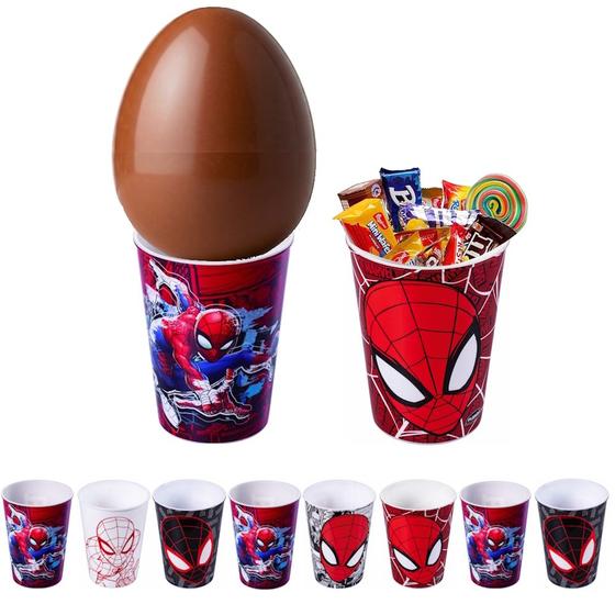 Imagem de Kit 5 Copos para base de Ovos de Páscoa Caseiro Homem Aranha