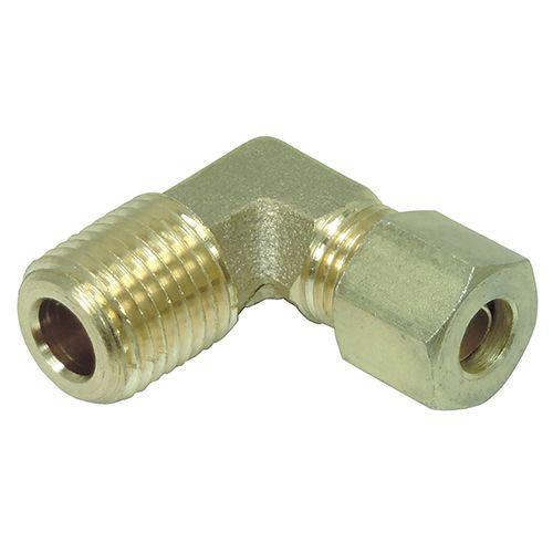 Imagem de Kit 5 Cotovelos Emenda Tubo Nylon Mbb Macho 3/8 Npt X 1/4 Npt