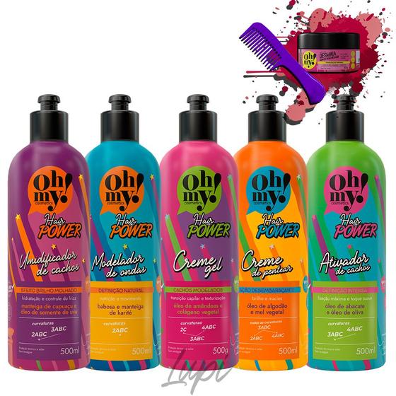 Imagem de Kit 5 Cremes Oh My! Hair Power 500gr