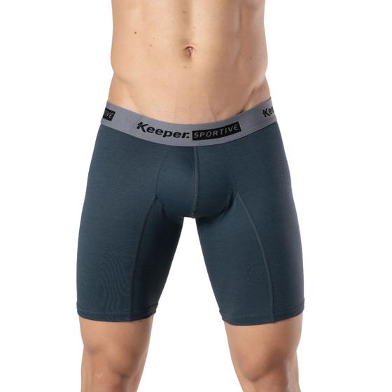 Imagem de Kit 5 cuecas boxer long leg compridas anti assadura corrida academia treino escolha as cores