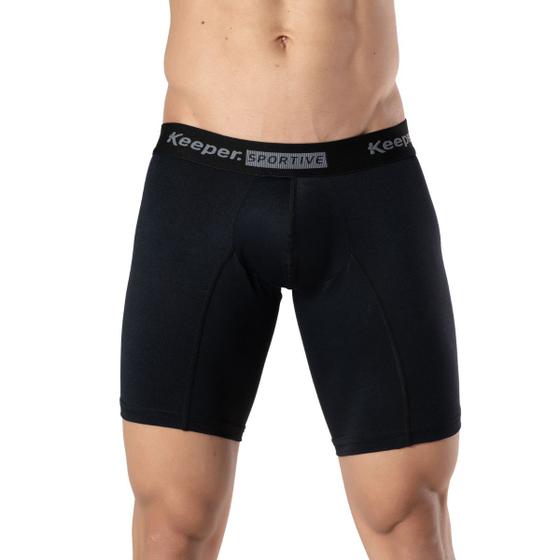 Imagem de Kit 5 cuecas boxer long leg compridas anti assadura corrida academia treino escolha as cores