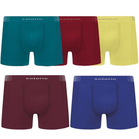 Imagem de Kit 5 Cuecas Boxer Selene Sem Costura Masculino