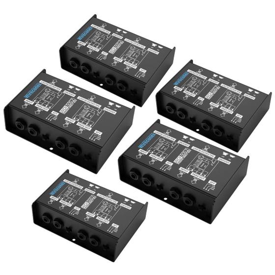 Imagem de Kit 5 Direct Box Profissional Wireconex WDI 500.2 Duplo