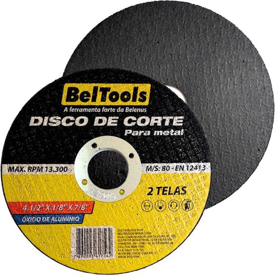 Imagem de Kit 5 Disco Corte Ferro 4.1/2"x1/8"x7/8" BelTools