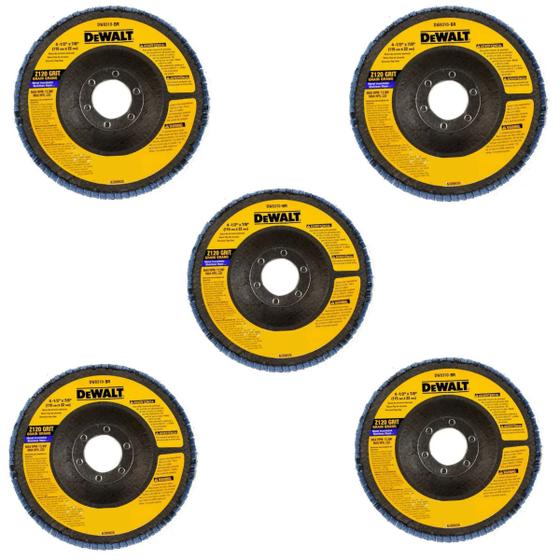 Imagem de Kit 5 Disco Flap G120 115 x 22,23mm Dw8310br Dewalt