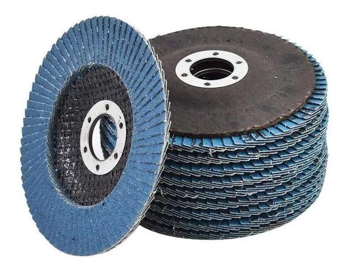 Kit 5 Discos Rebolo Lixa Desbaste Madeira Metal 80 Gr os Steeltools 