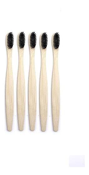 Imagem de Kit 5 Escovas De Dentes De Bambu Orgânico