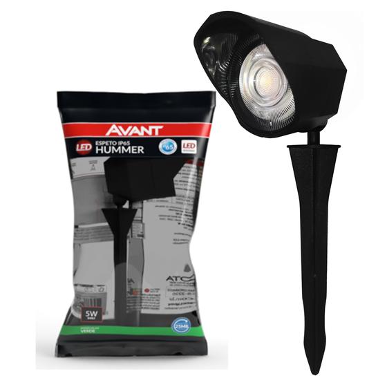 Imagem de Kit 5 Espeto Luminaria Para Jardim Cob Led 5w Verde